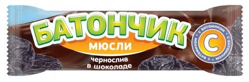 Батончик-мюсли Чернослив в шоколаде, 25 г, 1 шт.