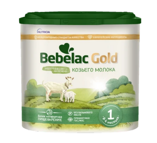 Bebelac Gold 1 Молочная смесь на основе козьего молока, 0-6 месяцев, смесь, 400 мл, 1 шт.