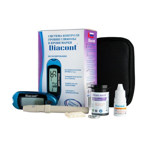Diacont глюкометр, набор, 1 шт. цена