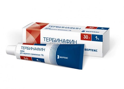 Тербинафин, 1%, крем для наружного применения, 30 г, 1 шт. цена