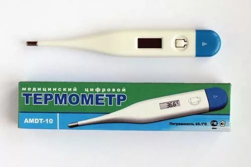 Термометр медицинский цифровой AMDT-10, ударостойкий корпус, 1 шт. цена