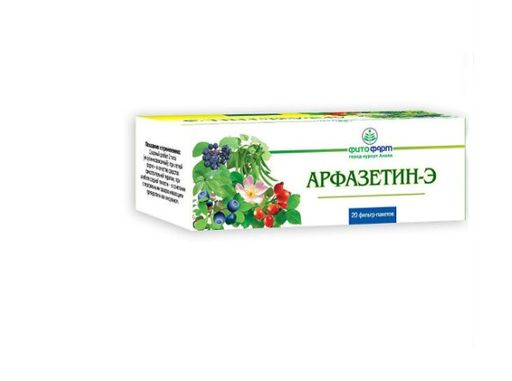 Арфазетин-Э, сырье растительное-порошок, 2.5 г, 20 шт.