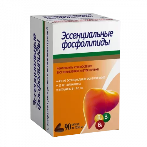 Эссенциальные фосфолипиды (БАД), 1250 мг, капсулы, 90 шт.
