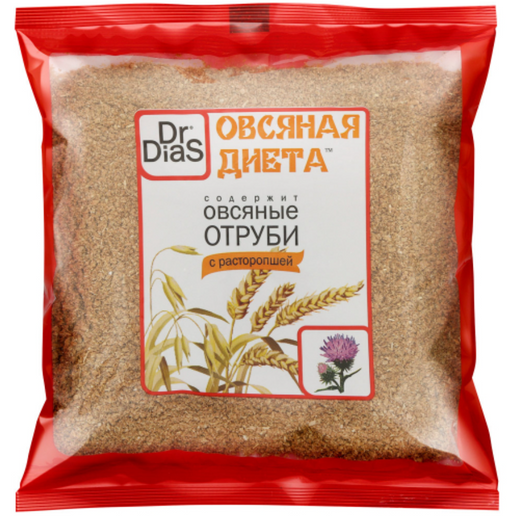 Dr.DiaS Отруби овсяные, с экстрактом расторопши, 200 г, 1 шт.