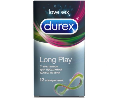 Презервативы Durex Long Play с анестетиком, презерватив, гладкие, 12 шт.