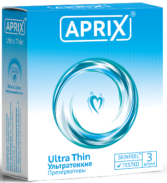 Презервативы Aprix Ultra Thin, презерватив, ультратонкие, 3 шт.