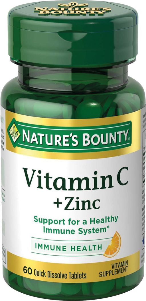 Natures Bounty Витамин С плюс цинк, таблетки, 60 шт.