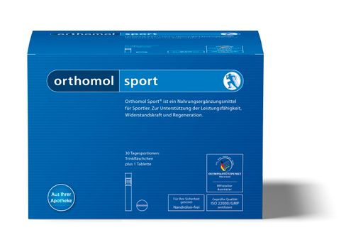 Orthomol Sport, питьевые бутылочки и таблетки, на 30 дней, 30 шт. цена