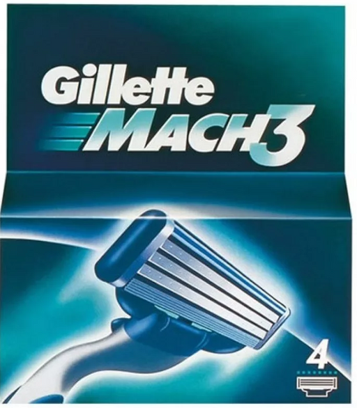 Gillette Mach 3 Кассеты для бритвенного станка, 4 шт. цена