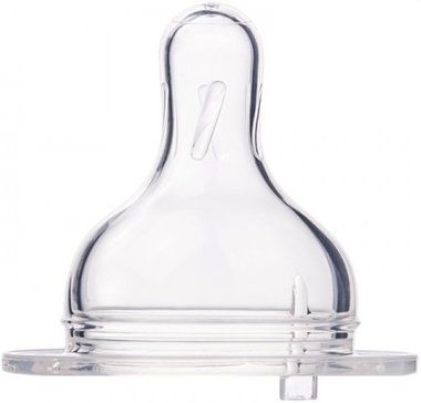 Canpol Соска силиконовая для бутылочек с широким горлом Средний поток 6 м+, арт. 21/721, 1 шт.
