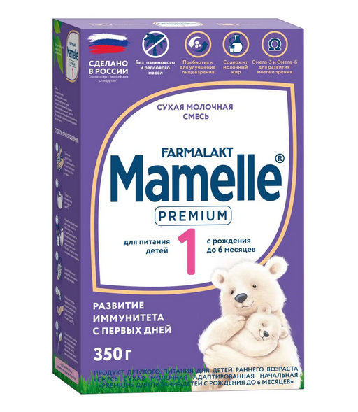 Mamelle Premium 1 Молочная смесь сухая, с рождения до 6 месяцев, смесь, 350 г, 1 шт.