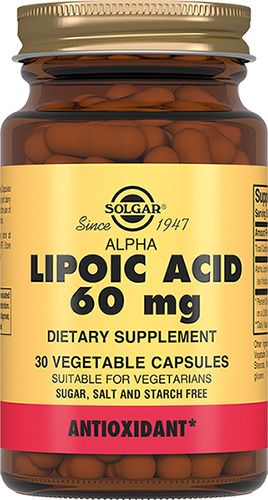 Solgar Альфа-липоевая кислота 60 мг, 60 мг, капсулы, 30 шт. цена