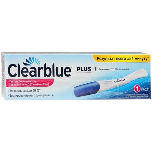 Clearblue Plus Тест на беременность, 1 шт. цена