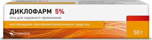 Диклофарм, 5%, гель для наружного применения, 50 г, 1 шт.