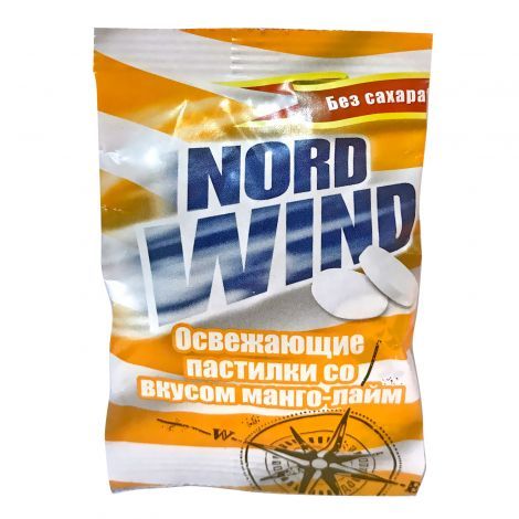 Nord Wind Пастилки освежающие Витамин С, пастилки, манго лайм без сахара, 25 г, 1 шт.