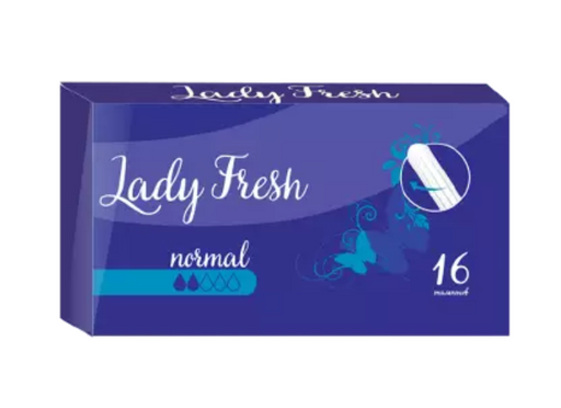 Lady Fresh Тампоны, 2 капли, тампоны женские гигиенические, нормал, 16 шт.
